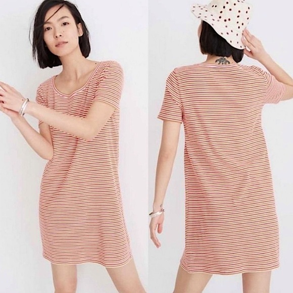 Madewell Dresses & Skirts - Madewell Stipe Swingy T-Shirt Dress Size XS